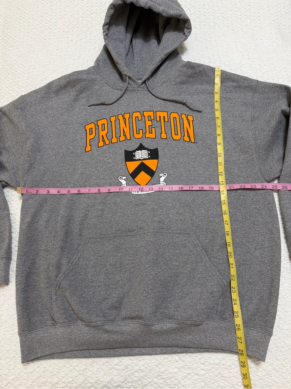 Princeton Heritage Hooded Sweatshirt Grey Pullover Men’s Size XL - Picture 3 of 6